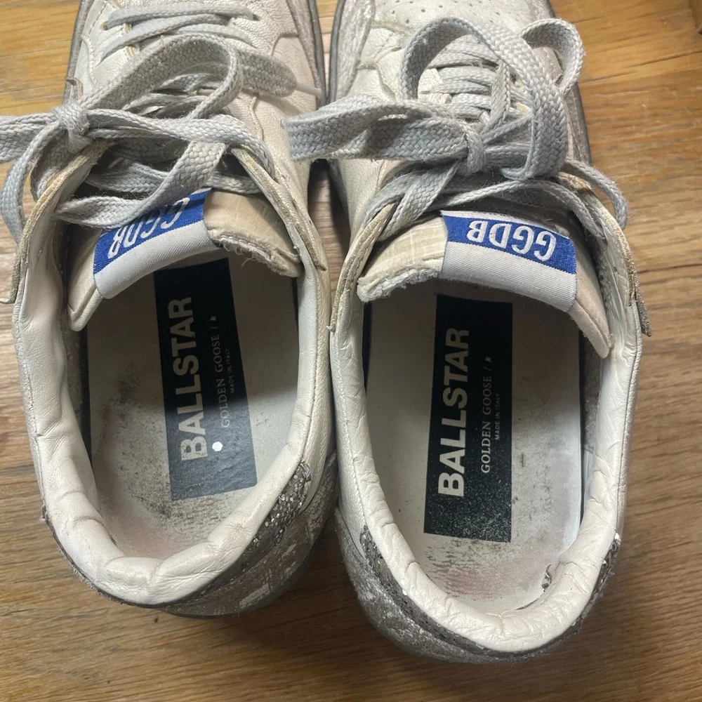 Golden Goose Women's White and Silver Star Sneakers - Picture 3 of 6